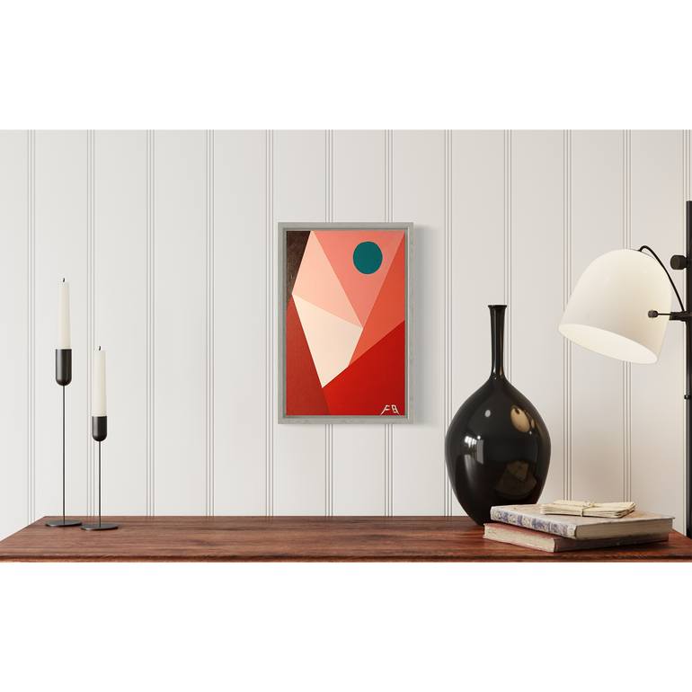 Original Bauhaus Abstract Painting by Flying B