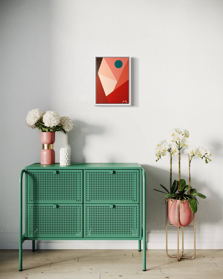 Original Bauhaus Abstract Painting by Flying B