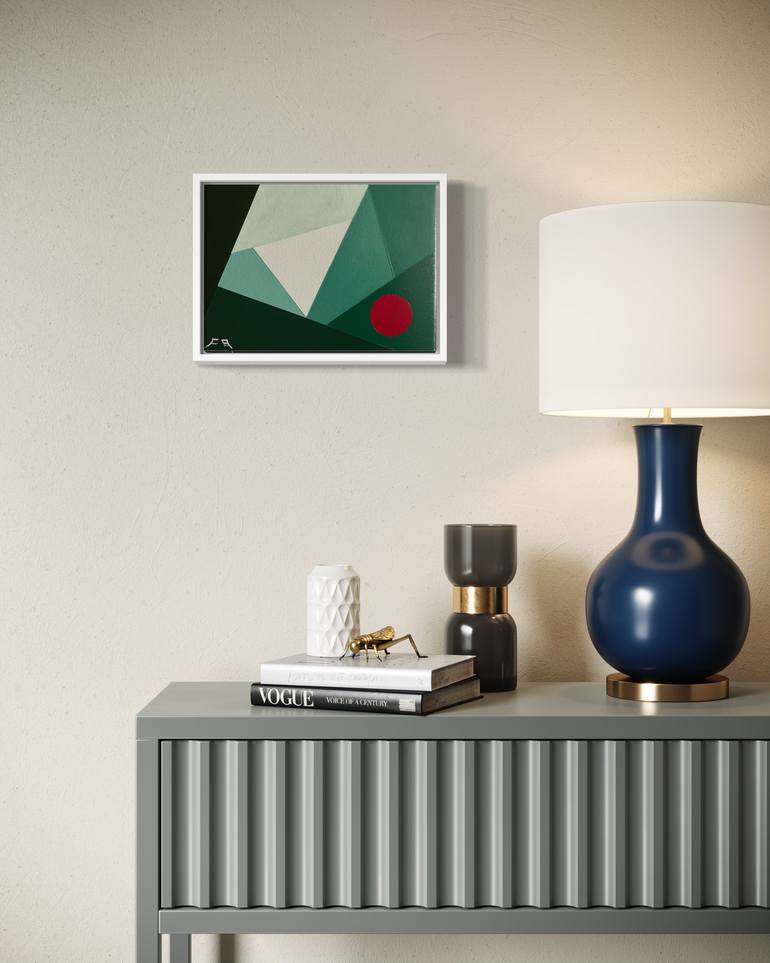 Original Bauhaus Abstract Painting by Flying B