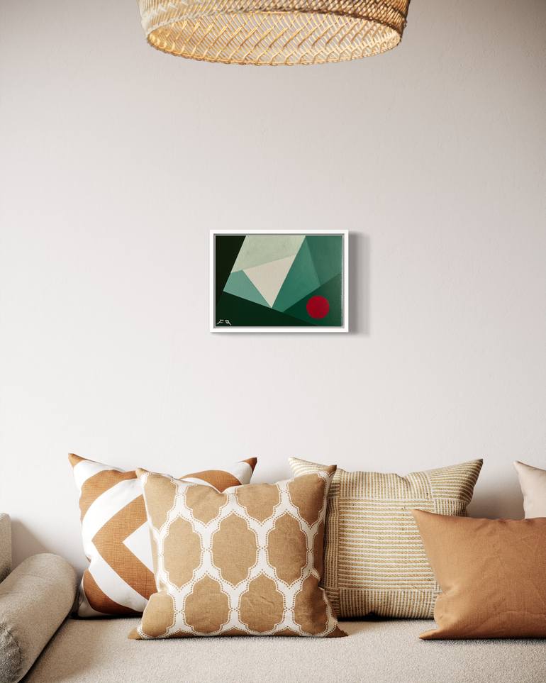 Original Bauhaus Abstract Painting by Flying B