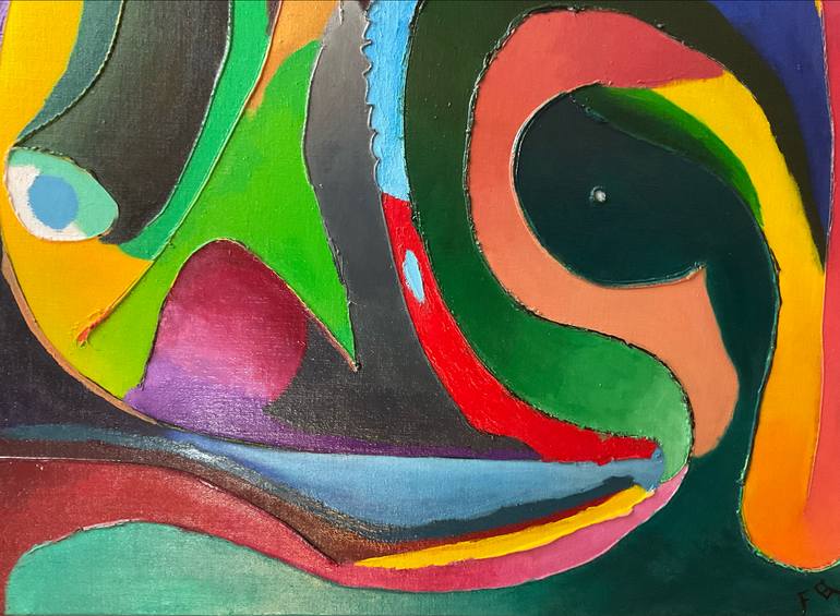 Original Conceptual Abstract Painting by Flying B