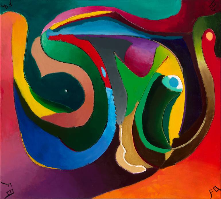 Original Conceptual Abstract Painting by Flying B