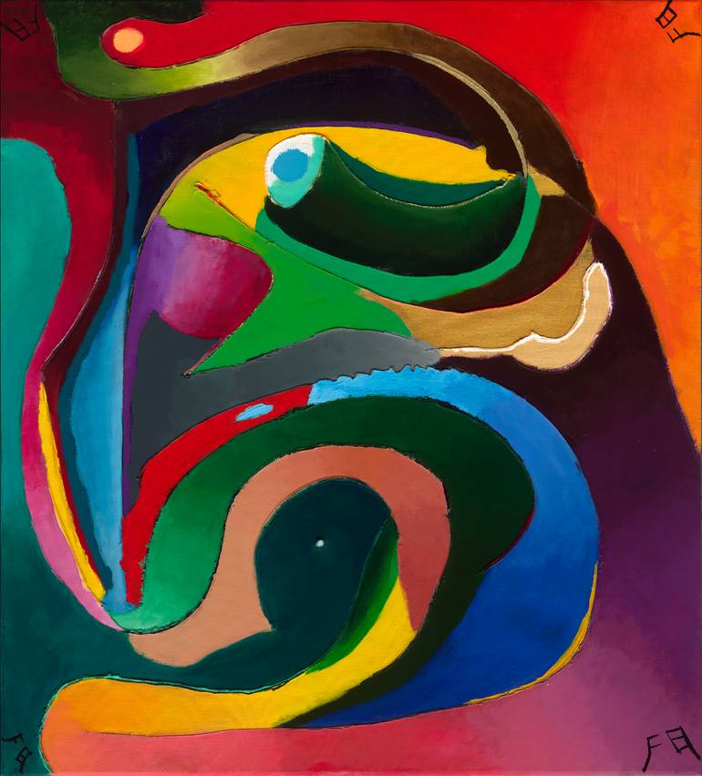 Original Conceptual Abstract Painting by Flying B