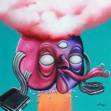 Print of Surrealism Graffiti Paintings by ASIN Chicken's Farm