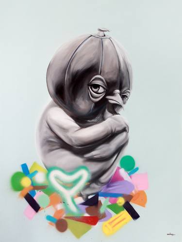 Print of Surrealism Graffiti Paintings by ASIN Chicken's Farm