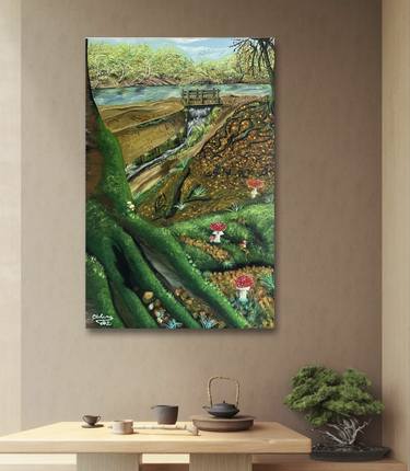 Original Color Field Painting Landscape Painting by Catalina Art