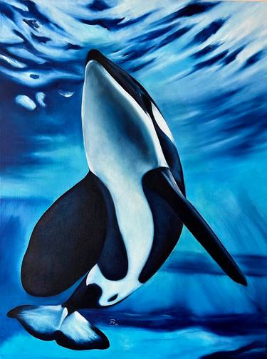 Original Art Deco Animal Painting by Elena Lav