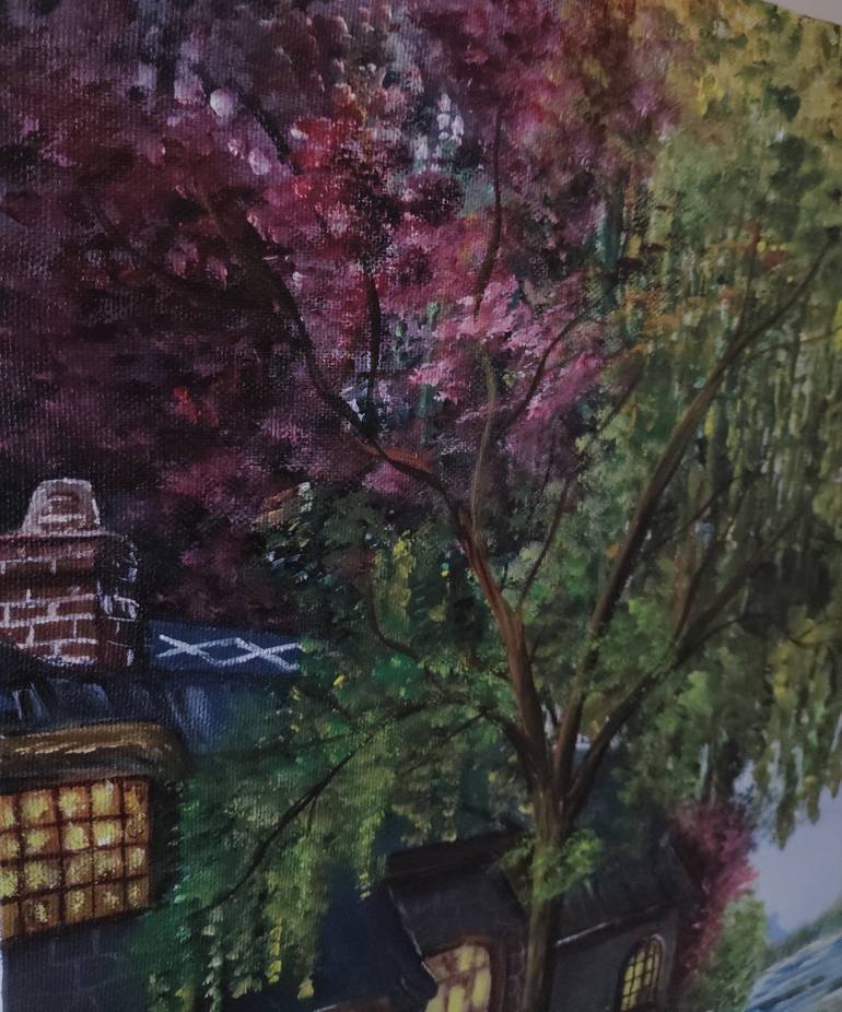 Original Conceptual Garden Painting by Elena Lav