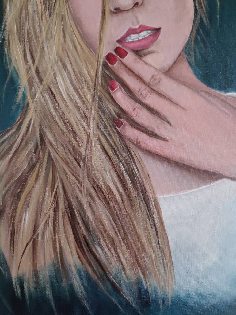 Original Realism Women Painting by Elena Lav