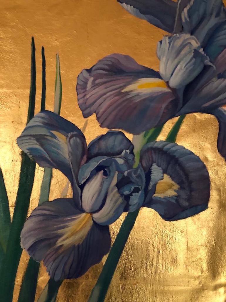 Original Art Deco Floral Painting by Genya Gritchin