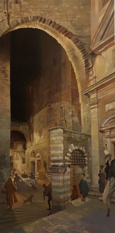 Print of Figurative Cities Paintings by Genya Gritchin