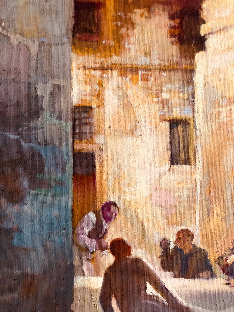 Original Figurative Cities Painting by Genya Gritchin