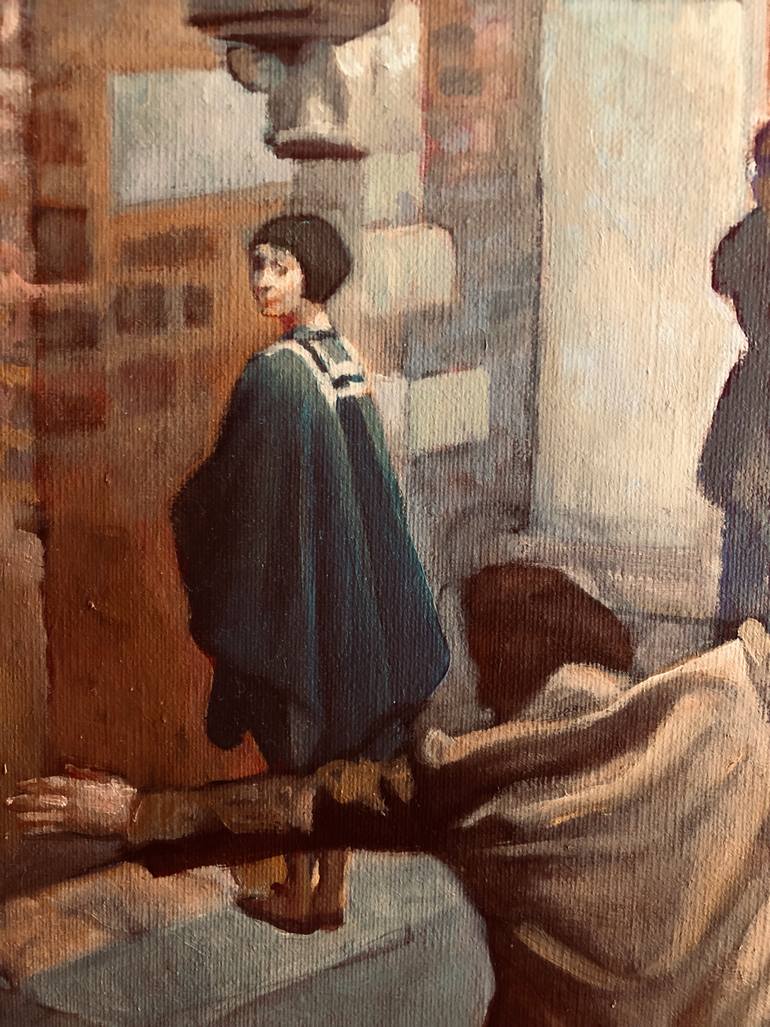 Original Figurative Cities Painting by Genya Gritchin