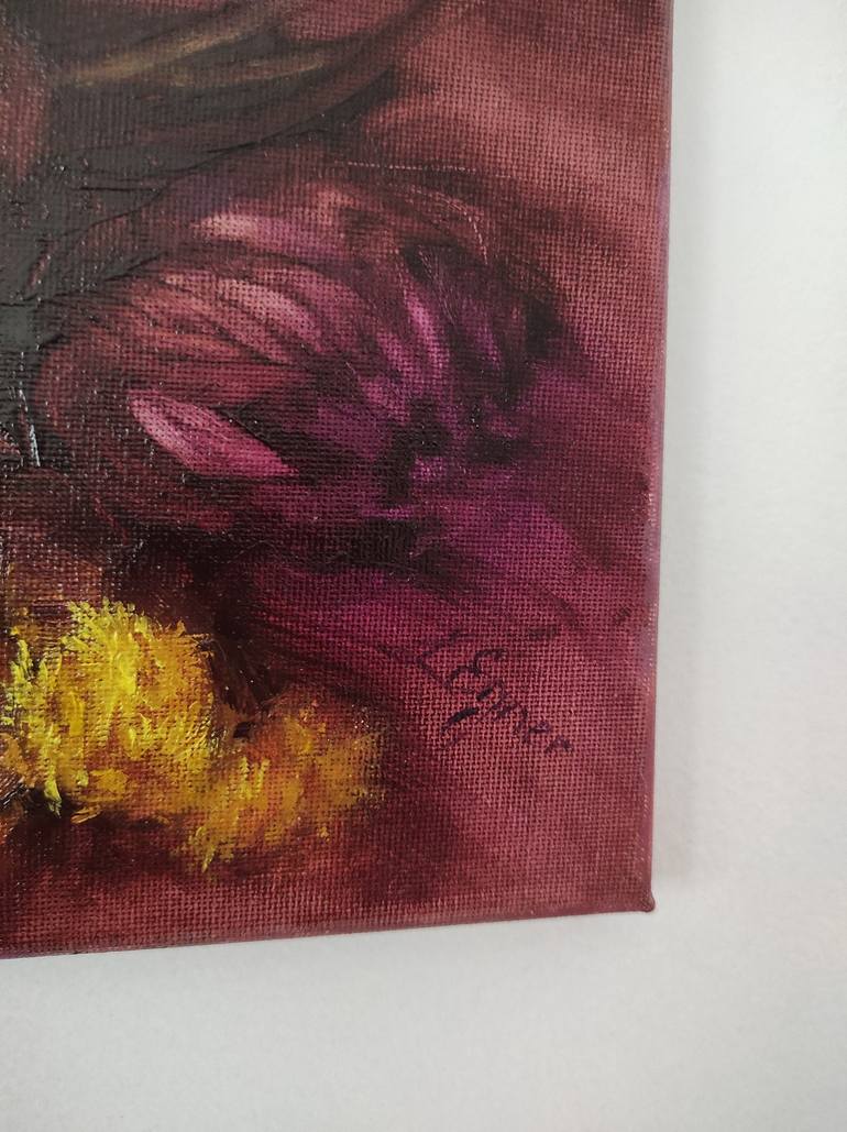 Original Expressionism Floral Painting by Larissa Egner