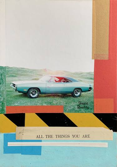 Original Automobile Collage by Les Jones
