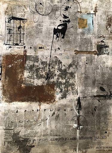 Original Abstract Collage by Mami Kawasaki