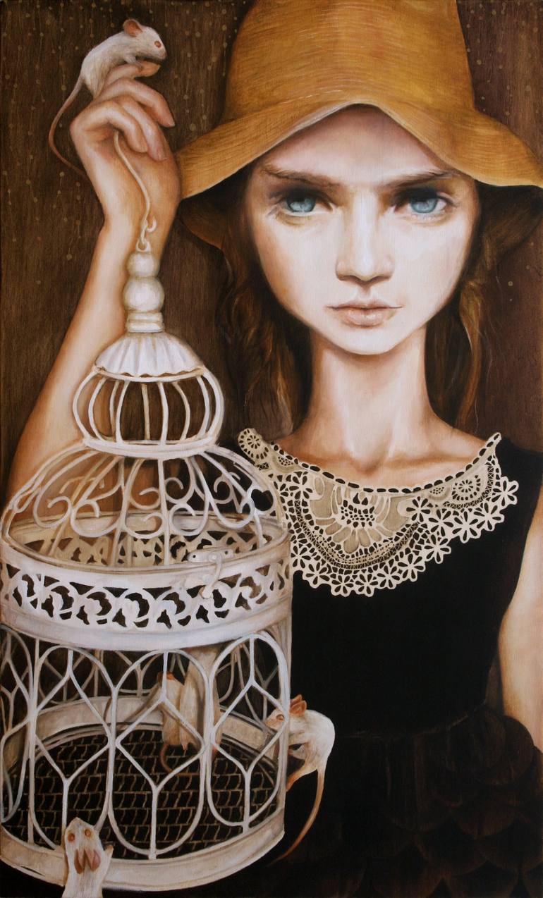 The Mouse Tamer Painting by Nom Kinnnear King | Saatchi Art