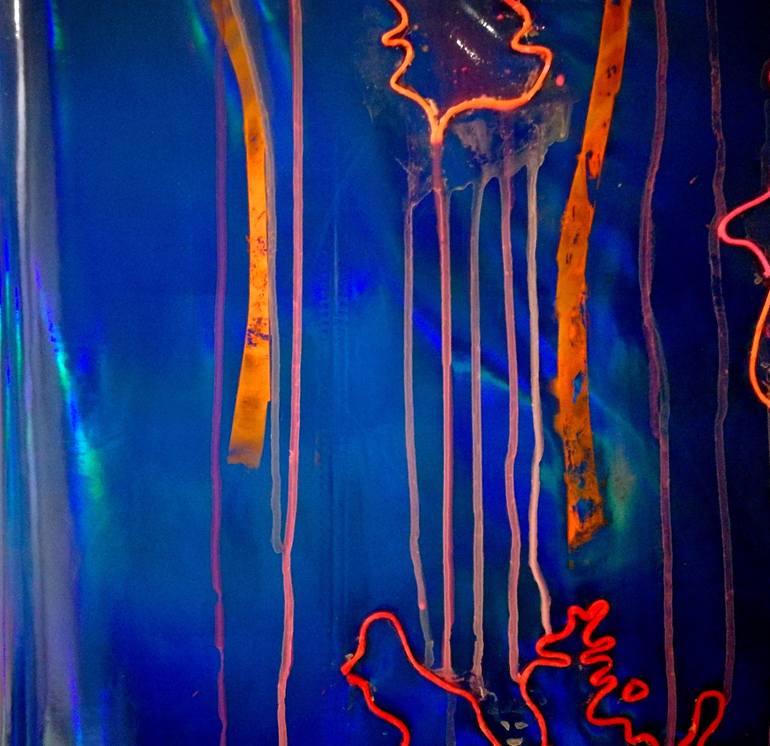 Original Expressionism Floral Collage by Juls Gabs