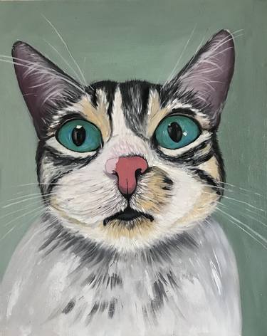 Cat portraiture, Animal art thumb