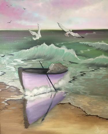 Print of Boat Paintings by Mara G Szyp