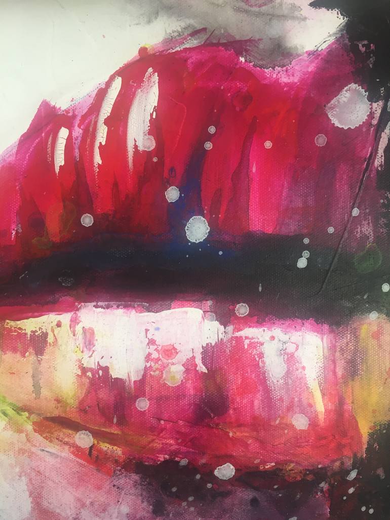 Original Abstract Women Painting by Annelie Ruebmann
