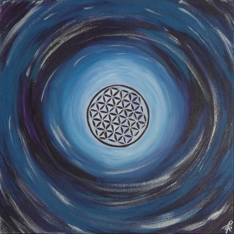 Flower of life Painting by Kristina Poljansek | Saatchi Art