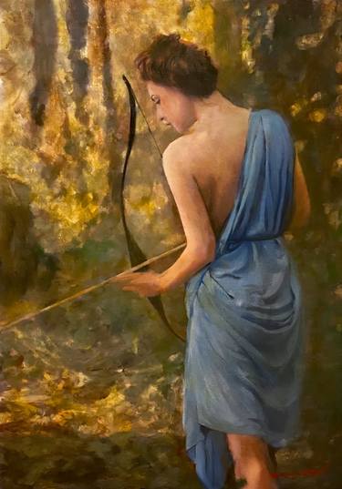 Print of Fine Art Classical mythology Paintings by William Oxer FRSA