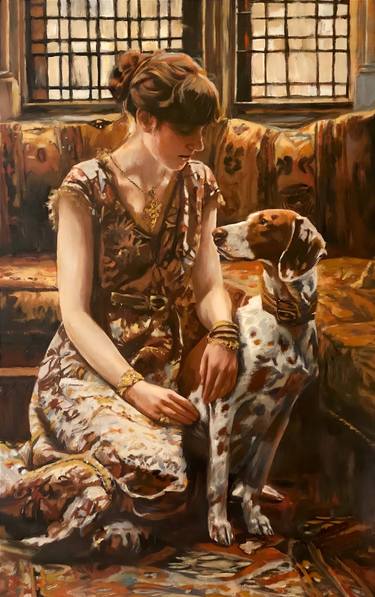 Original Figurative Animal Paintings by William Oxer FRSA