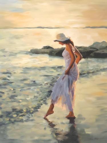 Original Impressionism Beach Paintings by William Oxer