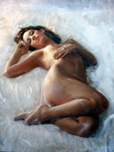 Print of Realism Erotic Paintings by William Oxer FRSA