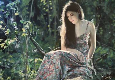 Print of Figurative Garden Paintings by William Oxer FRSA