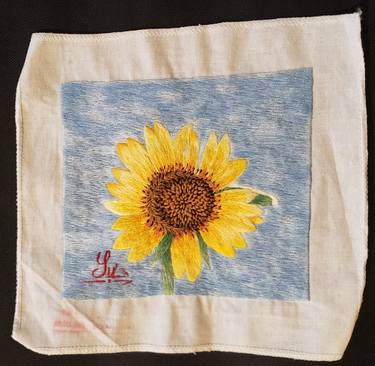 Traditional Hand Embroidery - Artwork by Quoc Su - Sun Flower thumb