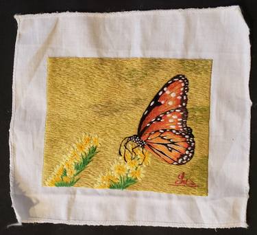 Traditional Hand Embroidery - Artwork by Quoc Su - Butterfly thumb