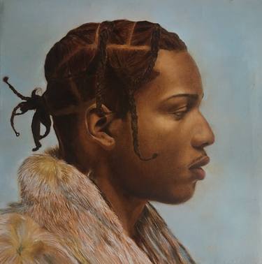 Portrait Asap Rocky in multi - layer technique, realism thumb