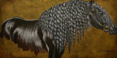 Print of Horse Paintings by Saeid Gholibeik