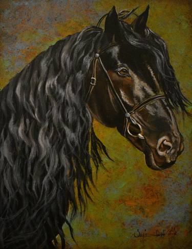 Print of Horse Paintings by Saeid Gholibeik