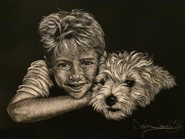 Print of Realism Children Mixed Media by Saeid Gholibeik