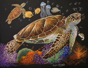 Original Realism Animal Mixed Media by Saeid Gholibeik