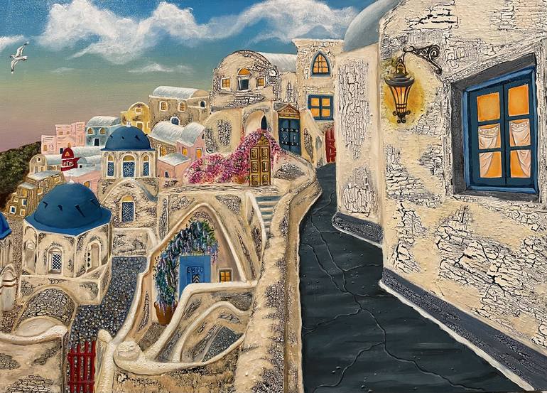 Original Figurative Landscape Painting by Saeid Gholibeik