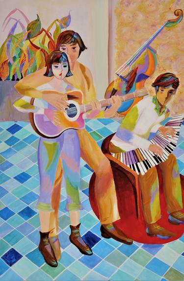 Print of Abstract Music Paintings by Saeid Gholibeik