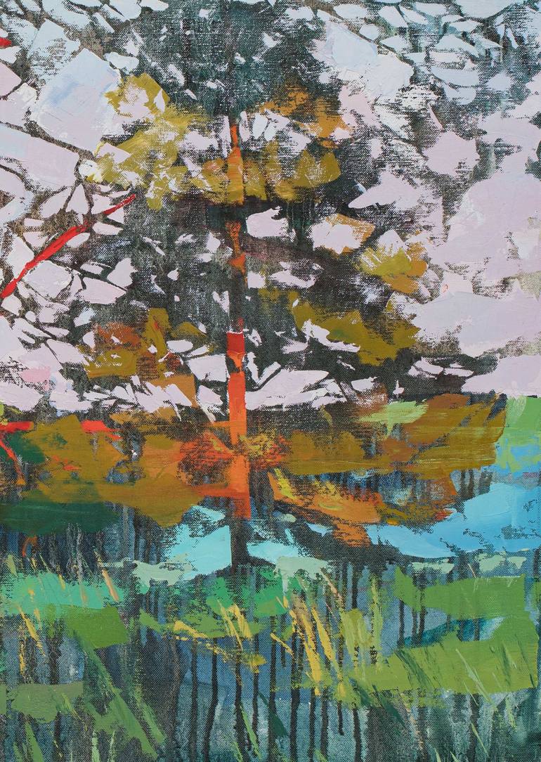 Original Fine Art Tree Painting by Daniil Mikhailov