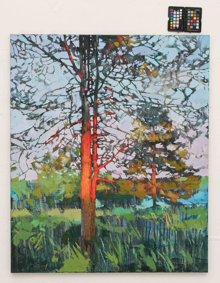 Original Fine Art Tree Painting by Daniil Mikhailov