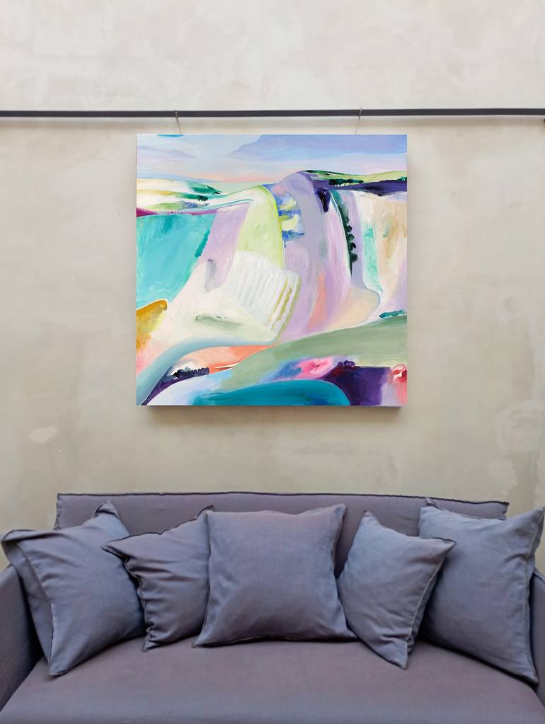 Original Abstract Landscape Painting by Cinzia Battistel
