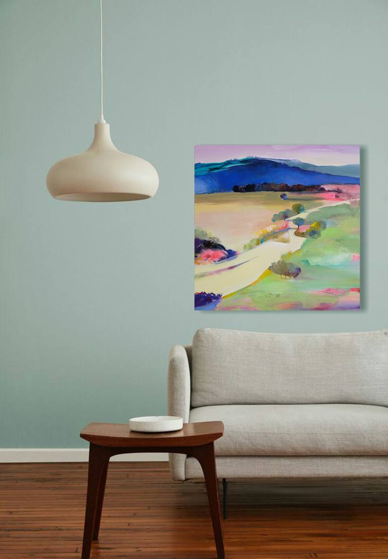 Original Abstract Landscape Painting by cinzia battistel