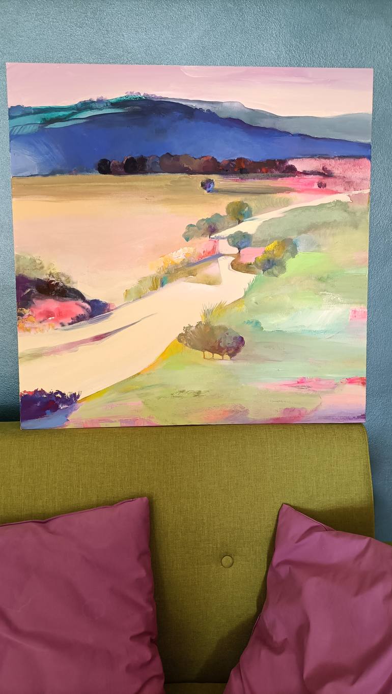 Original Abstract Landscape Painting by Cinzia Battistel