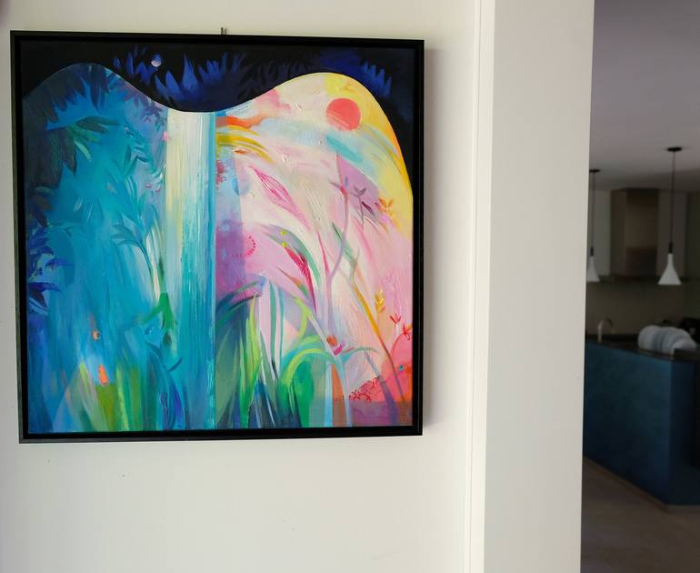 Original Abstract Floral Painting by cinzia battistel