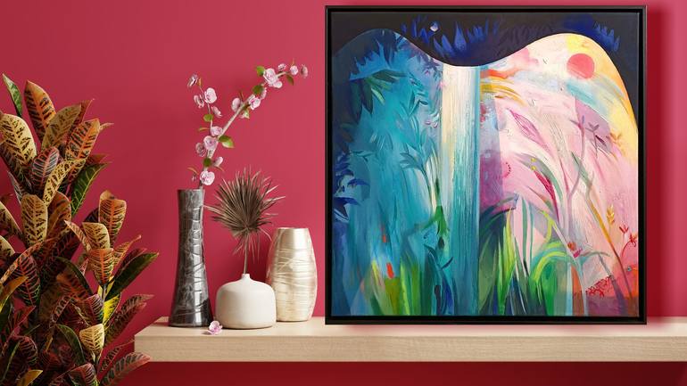 Original Abstract Floral Painting by cinzia battistel