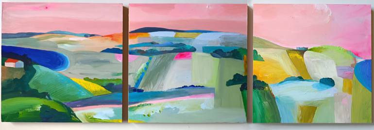 Original Abstract Landscape Painting by Cinzia Battistel