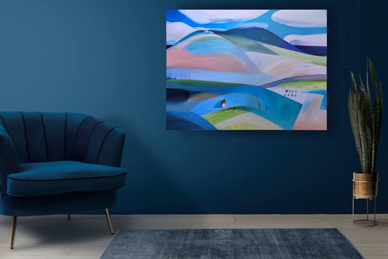 Original Abstract Landscape Painting by Cinzia Battistel