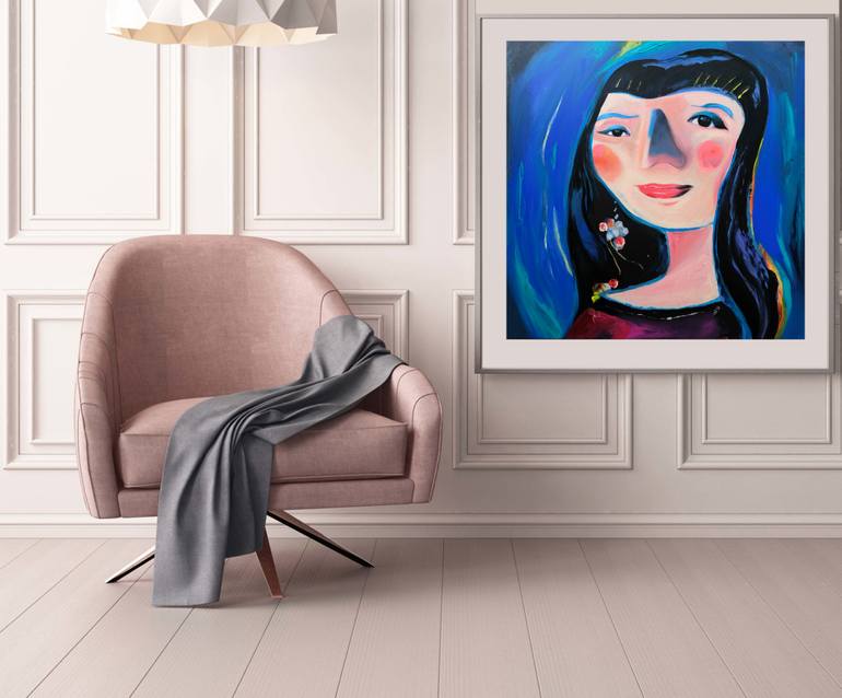 Original Abstract Women Painting by Cinzia Battistel